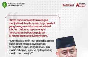Mengaji akan jadi salah syarat seleksi Jabatan di Kutai Kartanegara