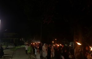 Semarak Pawai Obor Sambut 1 Muharam, Warga Maluhu Tumpah Ruah di Jalan