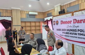 Rayakan HUT ke-74, Humas Polres Kutim Gelar Donor Darah sebagai Wujud Kepedulian Sosial