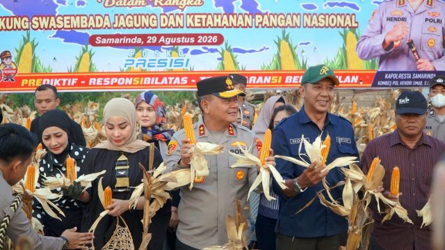 WhatsApp Image 2026-08-30 at 09.51.50 Bersama Warga, Kapolda Kaltim, Irjenpol Endar Priantoro panen Jagung