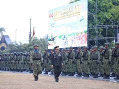 Pimpin Upacara HUT ke-81 TNI, Kasdam VI/Mlw Tegaskan Komitmen TNI PRIMA